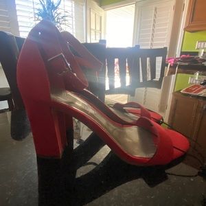 Red worthington heels